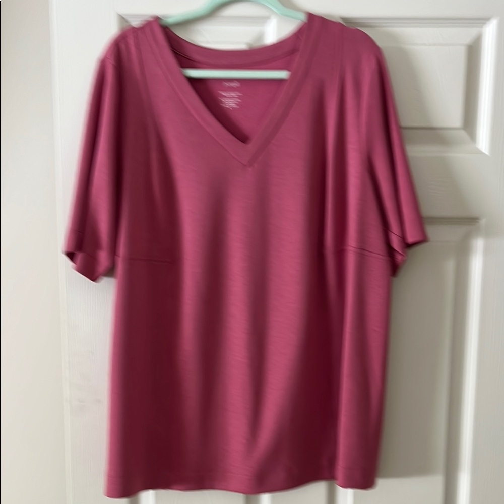 Pure Jill Women's Pink V-Neck Tunic